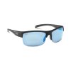 Rockpile - satin black grey w. Cobalt blue mirror lens