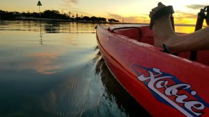 Sunset kayaking, a little family time with my son and a friend kayaking